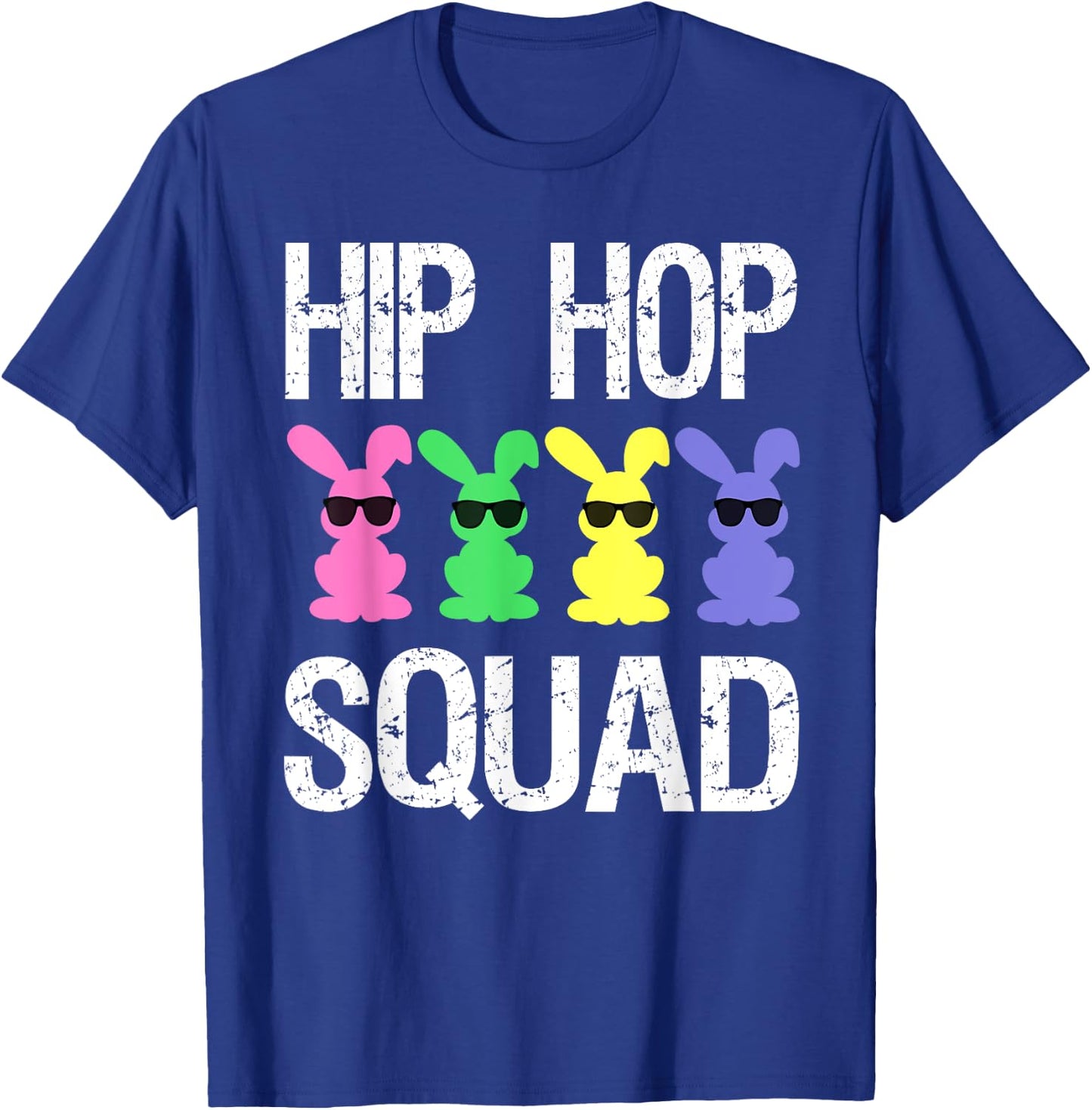Hip Hop Squad Funny Easter Bunny Boys Girls Kids T-Shirt - T-Shirt | Royal