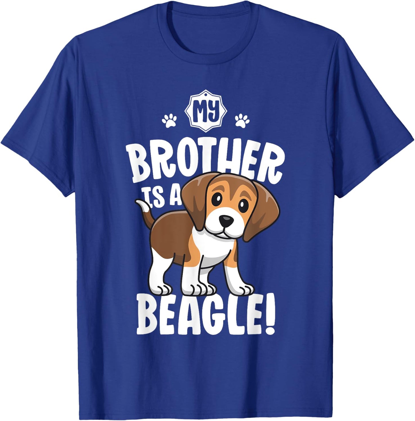 My Brother Is A Beagle Shirts For Kids Girls Dog Adoption T-Shirt - T-Shirt | Royal