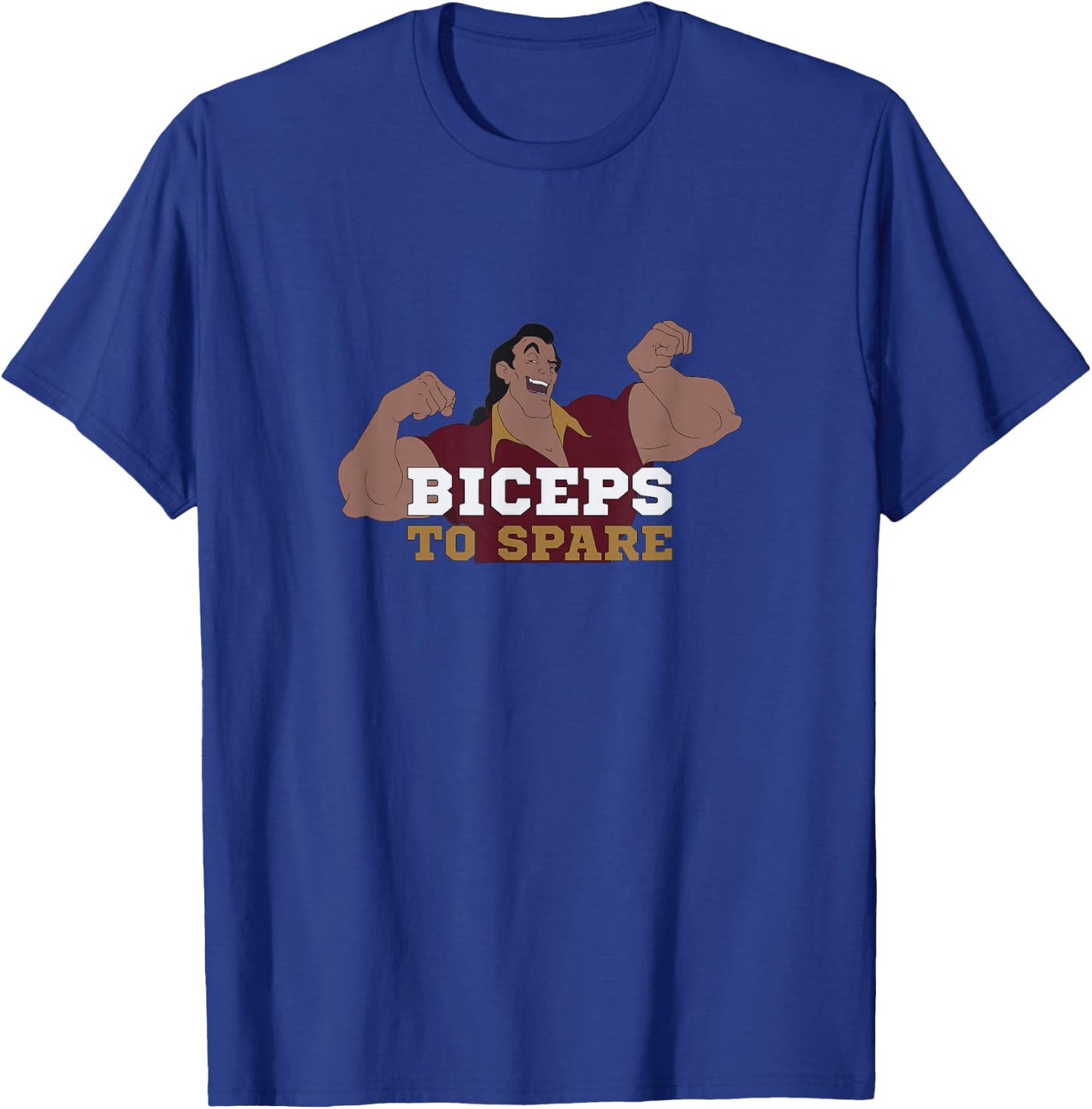 Disney Beauty & The Beast Gaston Flexing Biceps To Spare T-Shirt - T-Shirt | Royal
