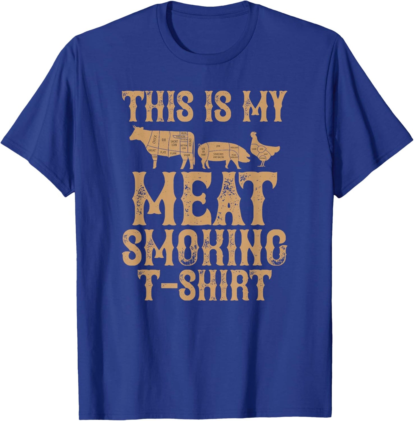 This Is My Meat Smoking BBQ Vintage T-Shirt - T-Shirt | Royal