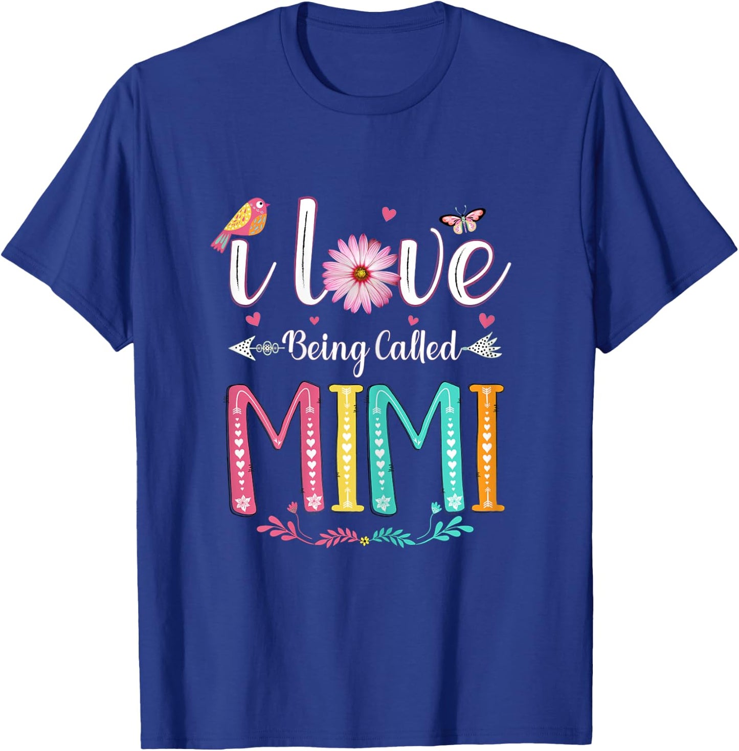 I Love Being Called Mimi Daisy Flower for Grandma T-Shirt - T-Shirt | Royal