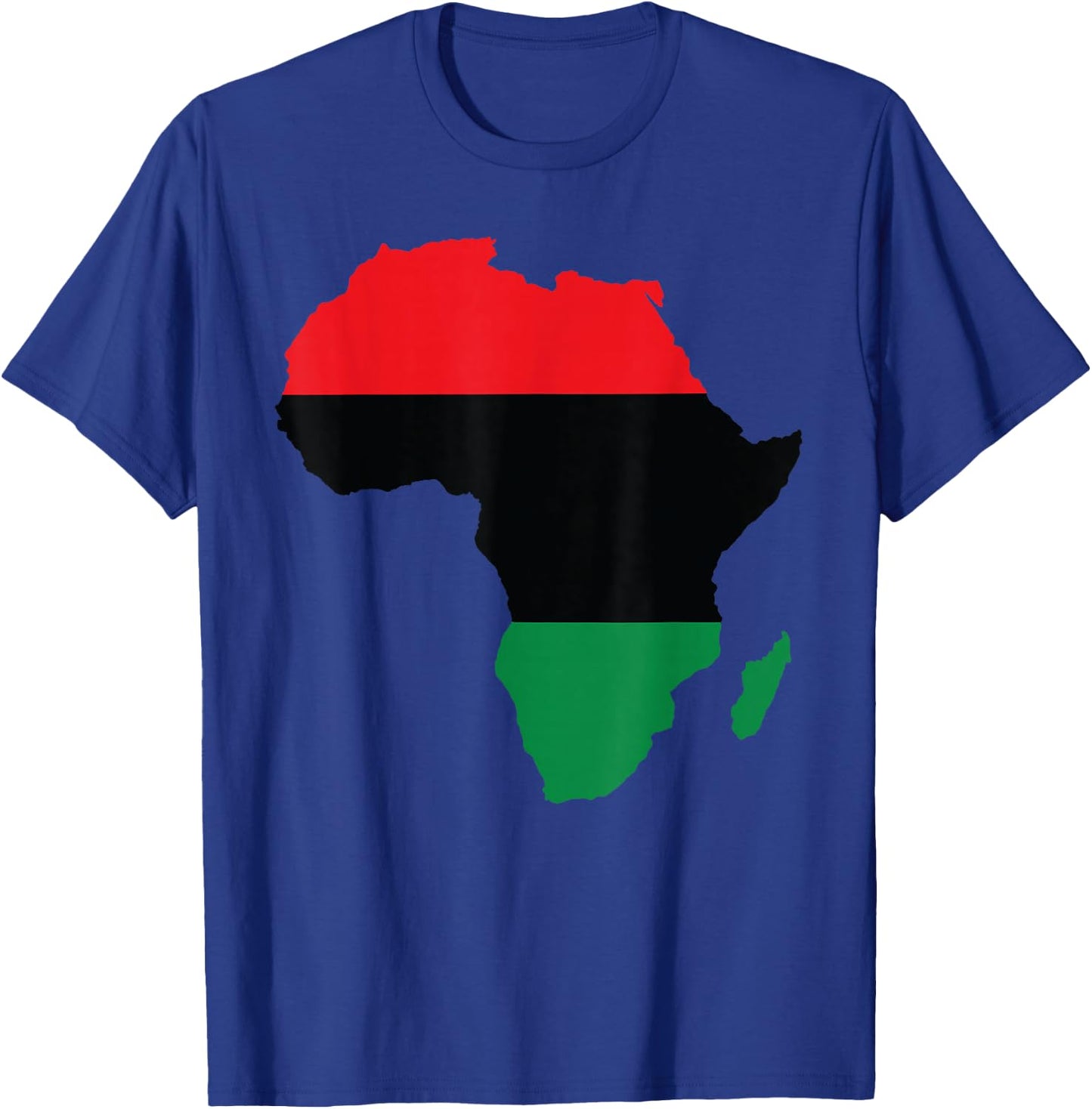 Pan African UNIA Flag Map Continent Black History Month Gift T-Shirt - T-Shirt | Royal