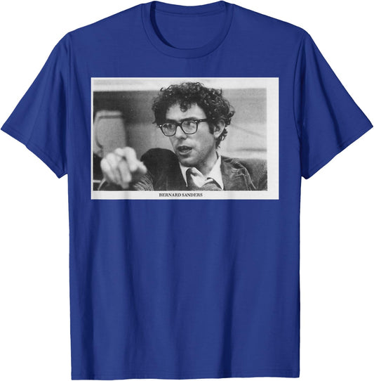 President Bernie Sanders Young in University T-Shirt - T-Shirt | Royal