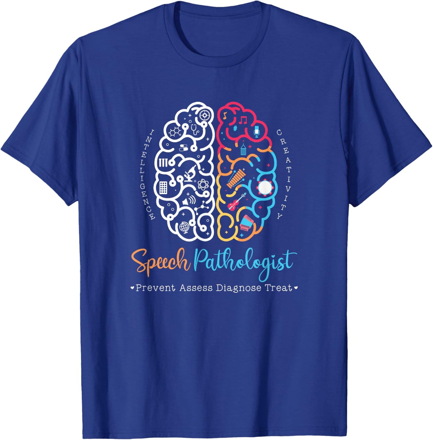 Brain of a Speech Pathologist Speech Language Therapy T-Shirt - T-Shirt | Royal