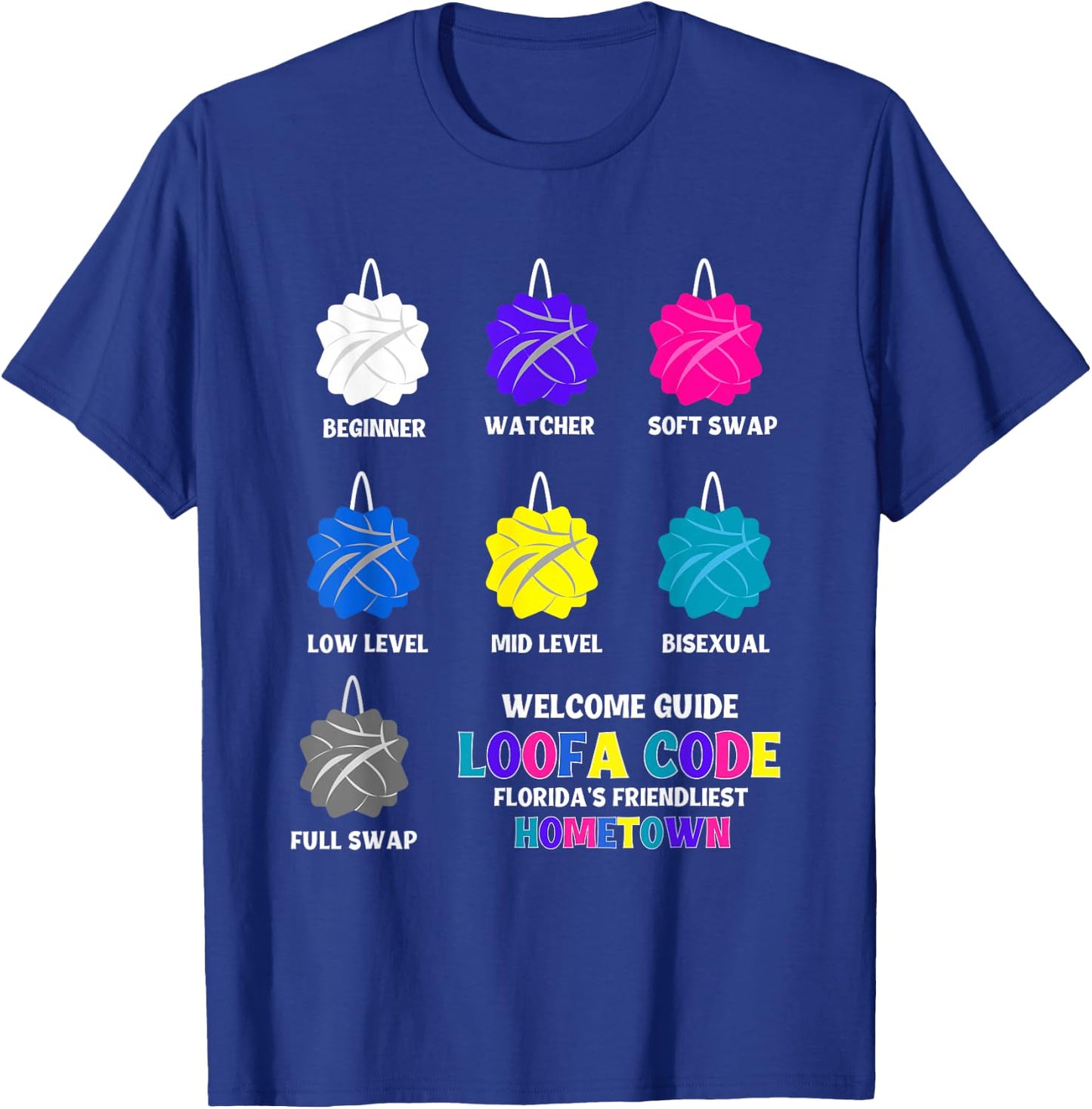 Funny Florida Loofa Code Bath Loofah Florida Retirement Life T-Shirt - T-Shirt | Royal