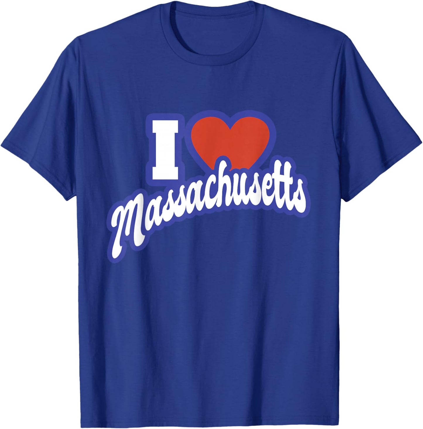 I Love Massachusetts T-Shirt - T-Shirt | Royal