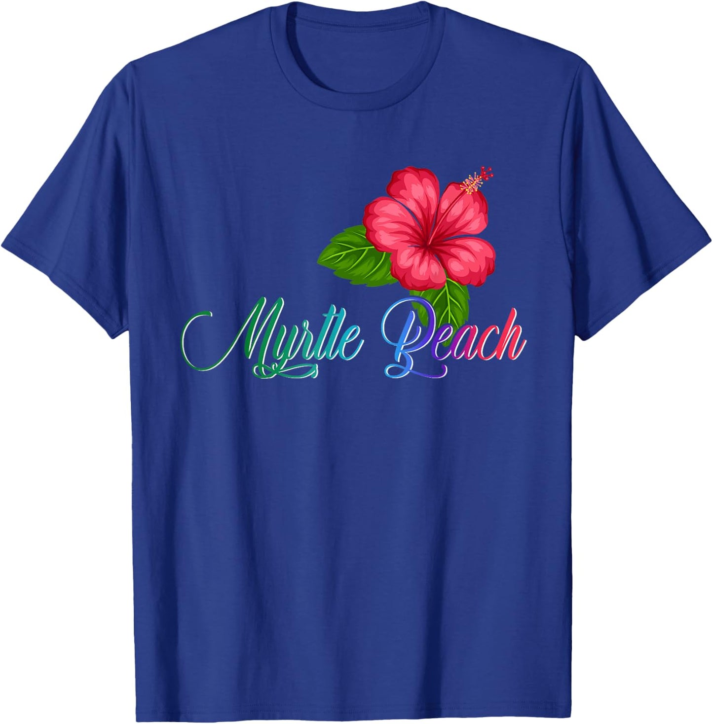 Myrtle Beach Carolina Hibiscus Flower Women Kids T-Shirt - T-Shirt | Royal