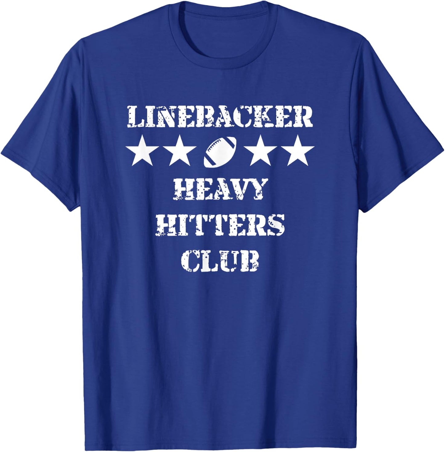 Linebacker Heavy Hitters Club Football Player T-Shirt - T-Shirt | Royal