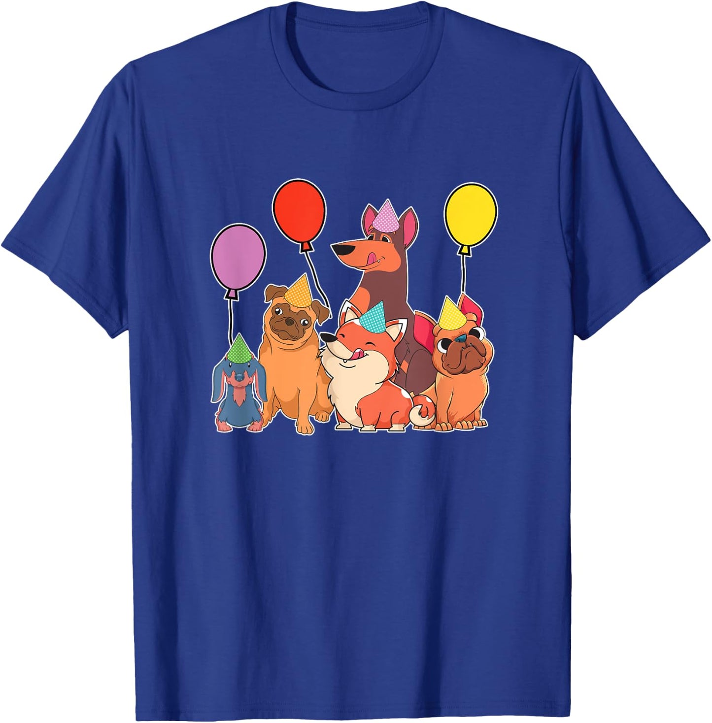 Kids Birthday Party Cute Pet Animals Dog Owner Dogs T-Shirt - T-Shirt | Royal