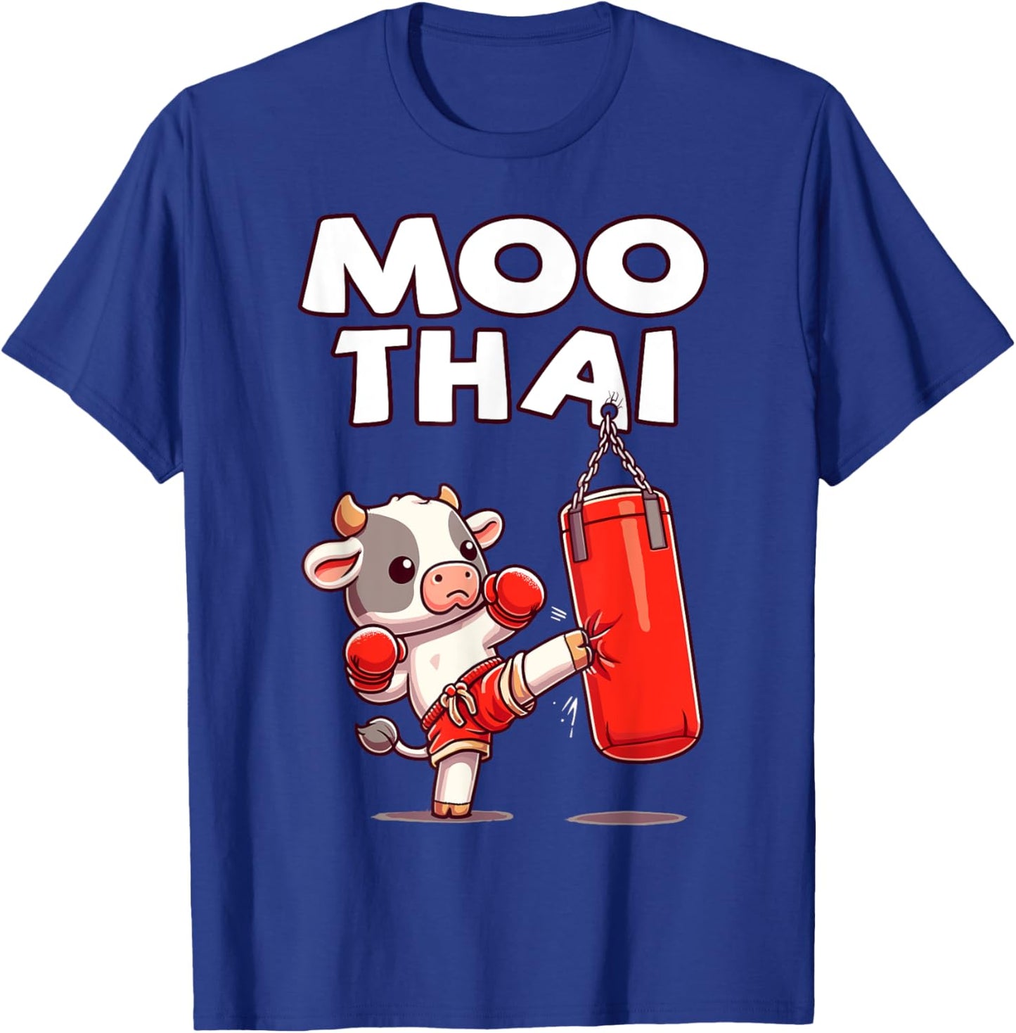 Moo Thai, Muay Thai Cow | Thai Boxing For Kids, Muay Thai T-Shirt - T-Shirt | Royal