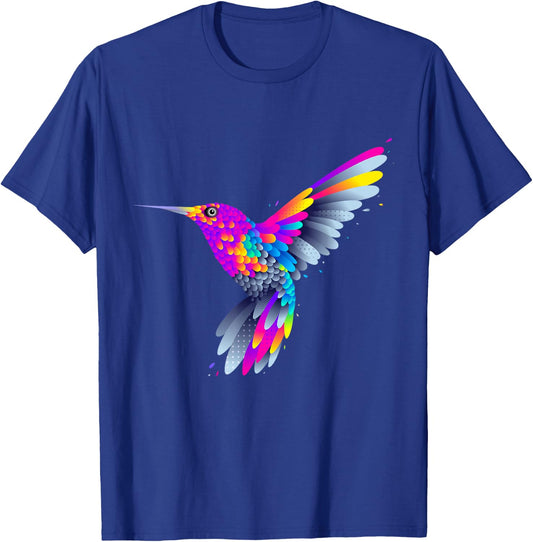 Colorful Peaceful Bird , I Love Birds, Birds Graphic T-Shirt - T-Shirt | Royal