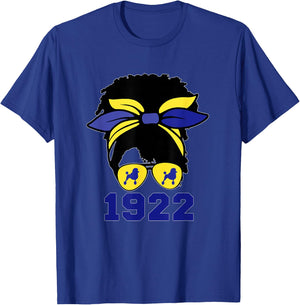 Black Women Afro Hair Rho Sigma 1922 Poodle Dog Lover T-Shirt - T-Shirt | Royal