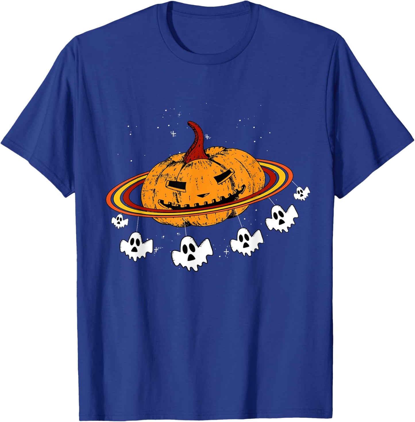 Pumpkin Planet Space Ghost Costume Cool Halloween Gifts T-Shirt - T-Shirt | Royal