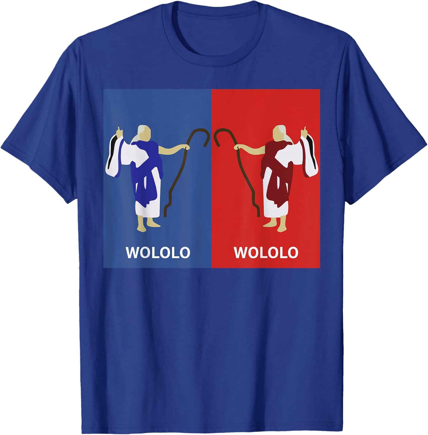 Retro Wololo Blue And Red T-Shirt - T-Shirt | Royal