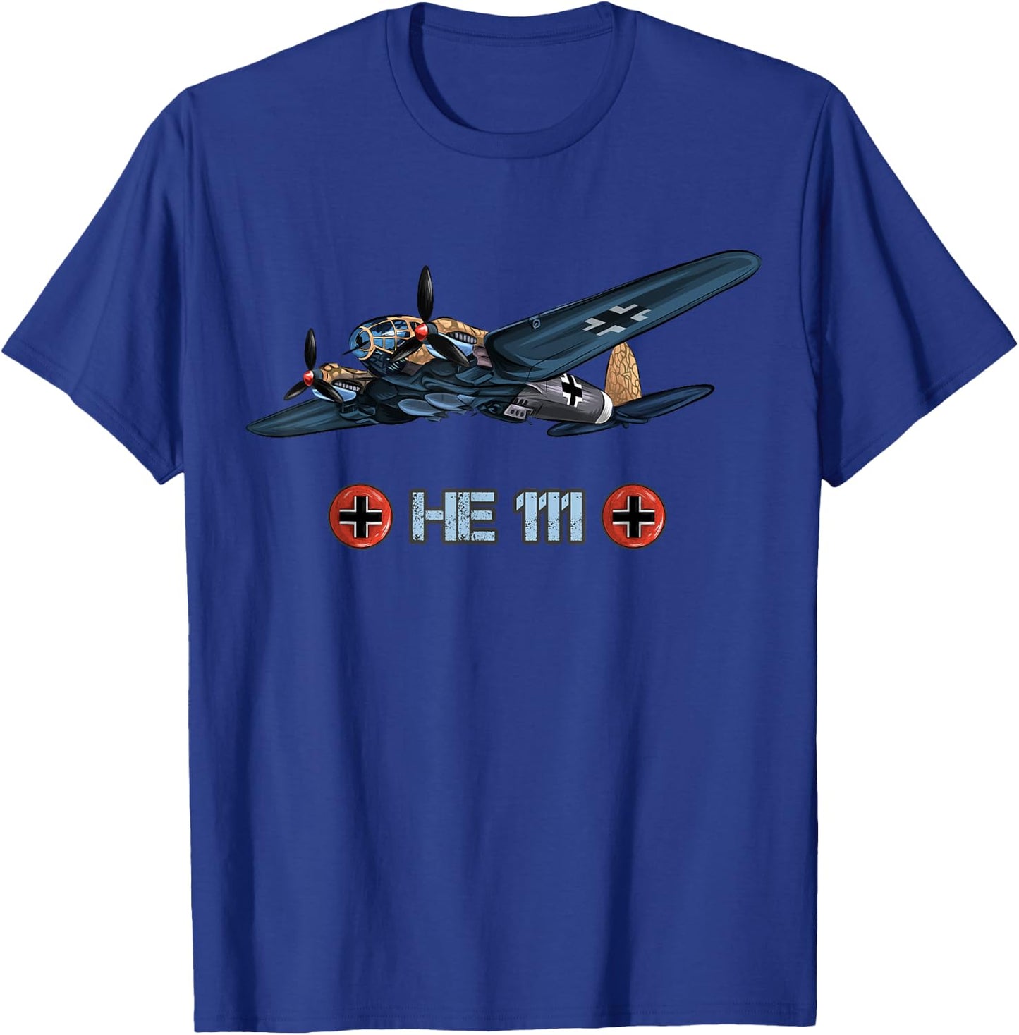 World War 2 German Bomber Heinkel HE 111 memorabilia T-Shirt - T-Shirt | Royal