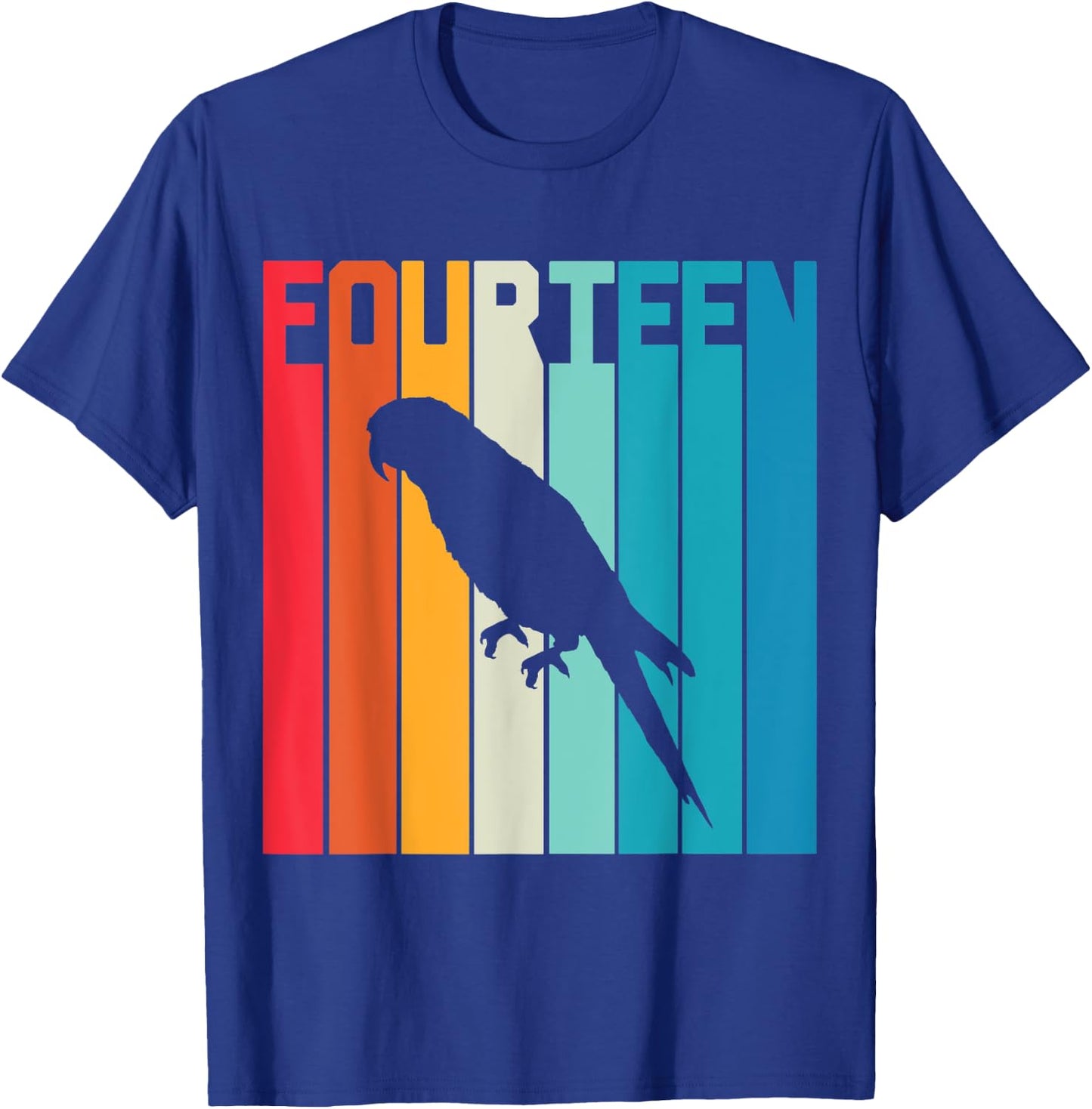 14 Year Old Budgie Parakeet Lover Birthday Cute 14th B-Day T-Shirt - T-Shirt | Royal