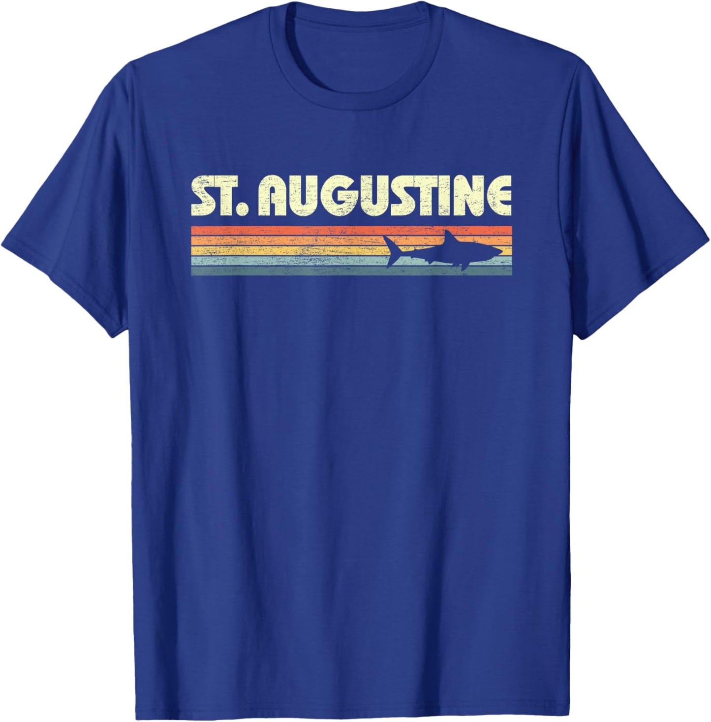 St. Augustine Florida Vintage Shark Souvenir T-Shirt - T-Shirt | Royal