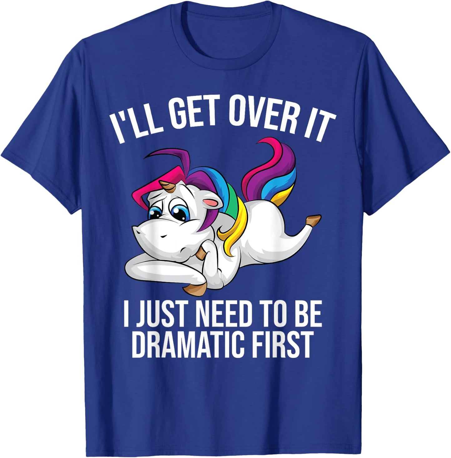 Funny Unicorn Lover Gift | Cute Drama Queen Girls Kids Women T-Shirt - T-Shirt | Royal