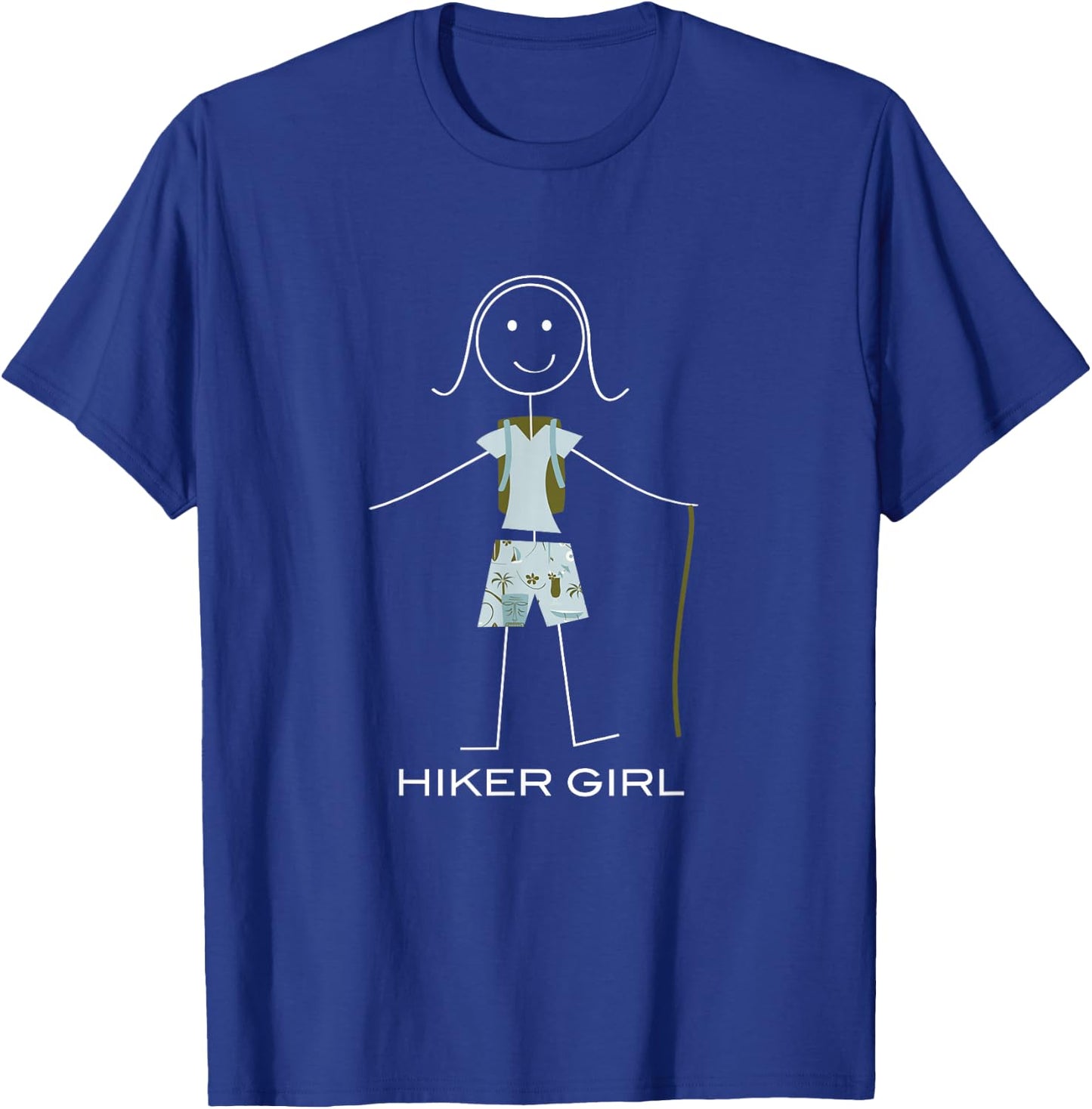 Funny Hiking Hiker Girl Hiking T-Shirt - T-Shirt | Royal