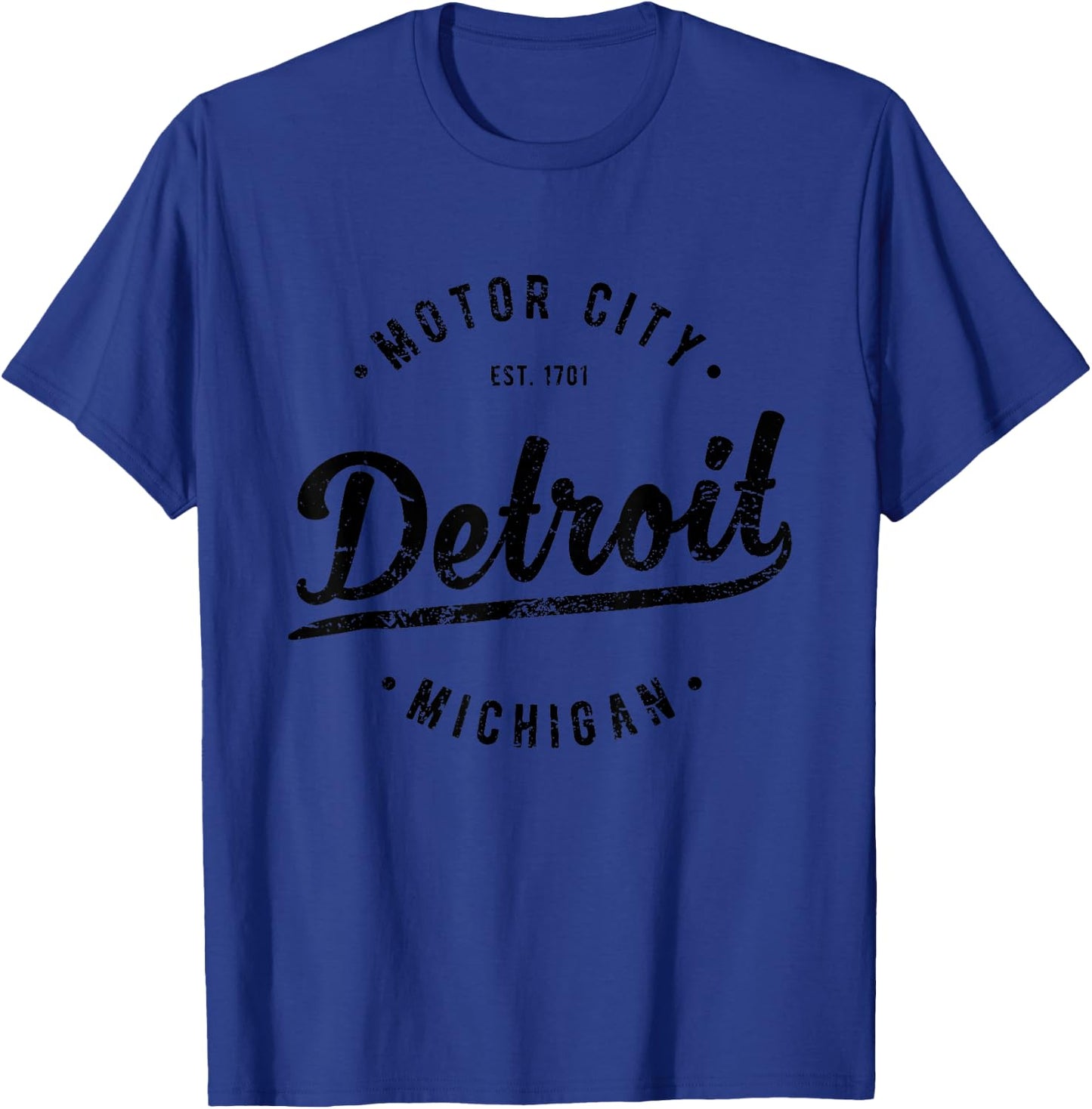 Vintage Detroit Souvenir Motor City Simple Detroit T-Shirt - T-Shirt | Royal