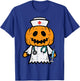 Halloween Pumpkin Nurse Cute ER Nicu Costume Scrub Top Women T-Shirt - T-Shirt | Royal