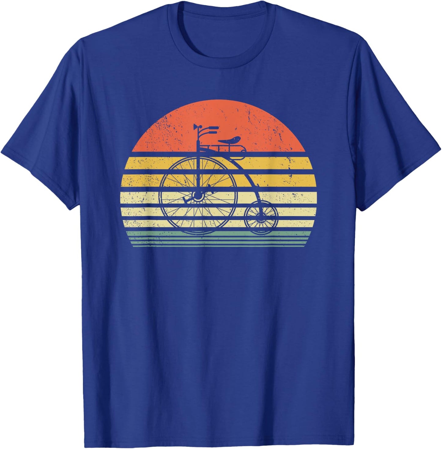 Vintage Penny Farthing Bike - High Wheel Bicycle - Cycling T-Shirt - T-Shirt | Royal