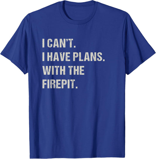 With The Firepit Fireplace Hobby Funny Camping Pastime Camp T-Shirt - T-Shirt | Royal