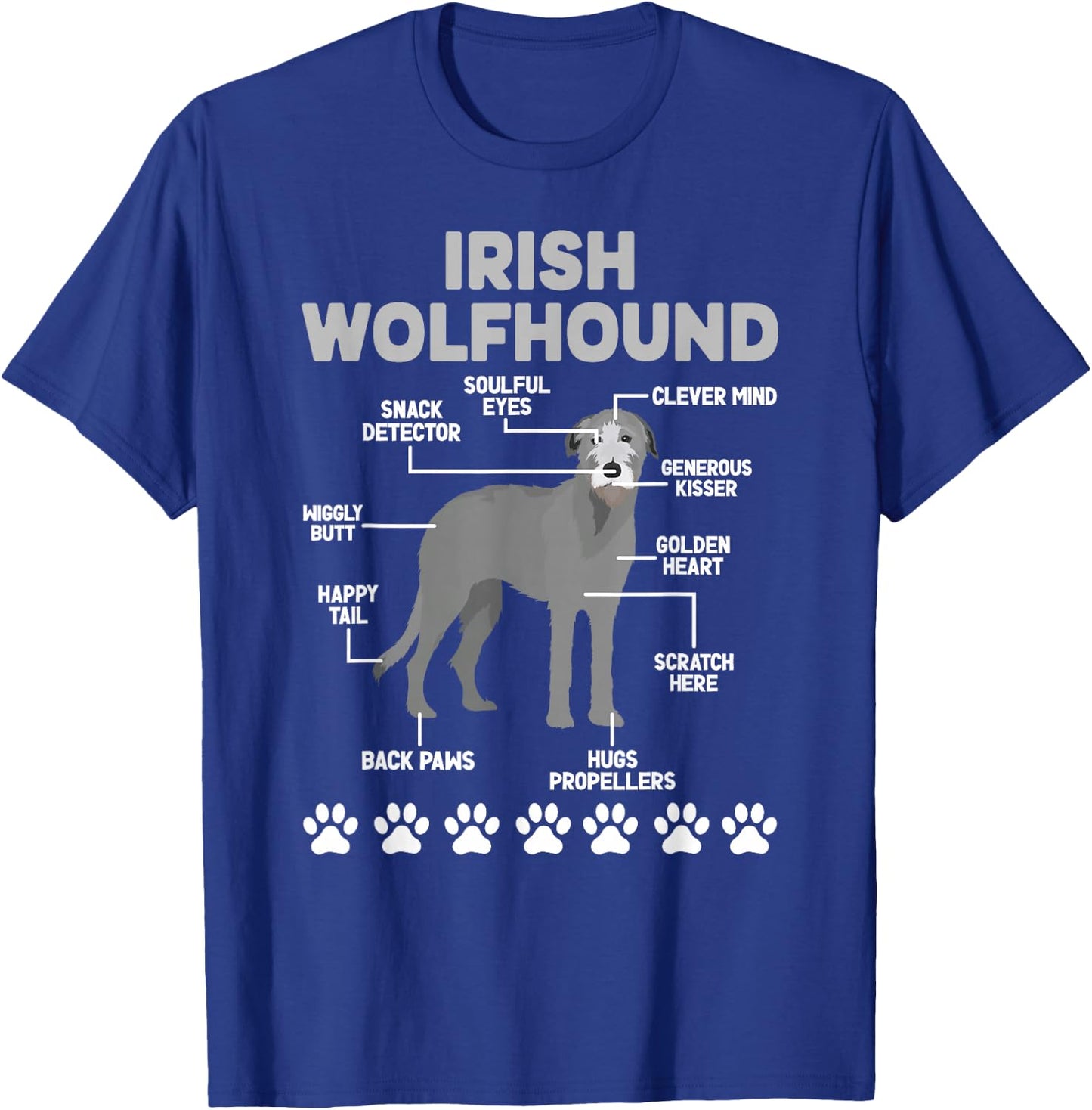 Anatomy Of Irish Wolfhound Lover Irish Wolfhound Owner T-Shirt - T-Shirt | Royal