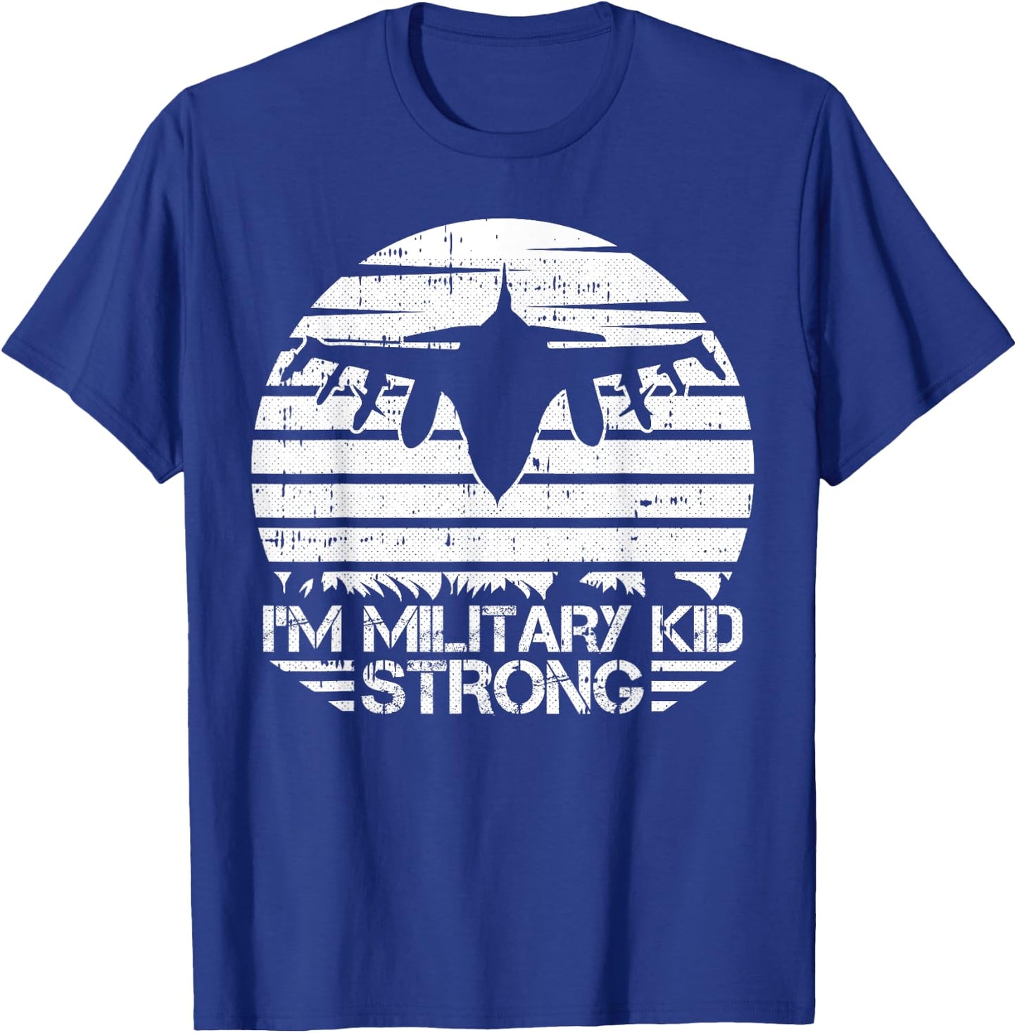 I Am Military Kid Strong Month Of The Military Child Army T-Shirt - T-Shirt | Royal
