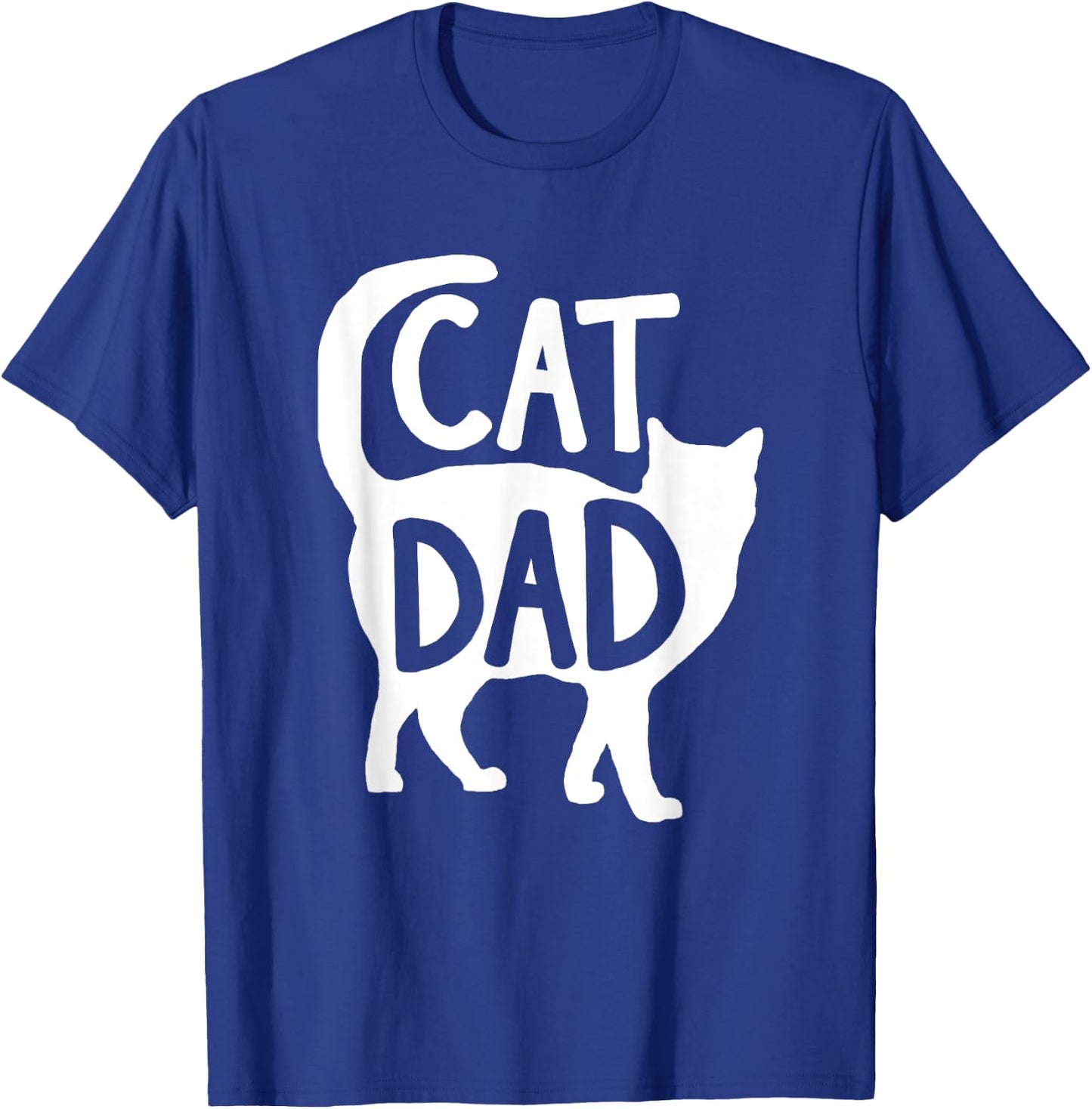 Best Cat Dad Fathers Day Men Kitty Daddy Papa Christmas Meow T-Shirt - T-Shirt | Royal