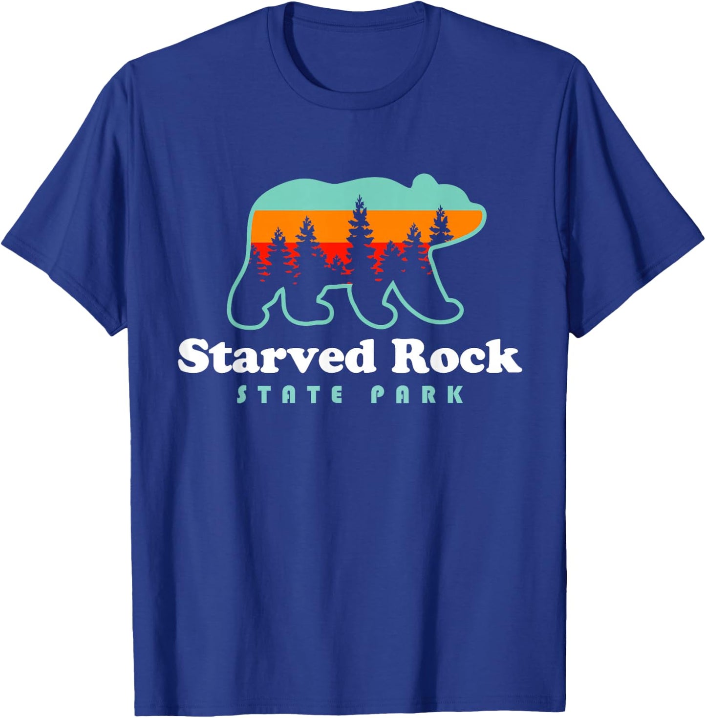 Starved Rock State Park Starved Rock Hiking Illinois Bear T-Shirt - T-Shirt | Royal