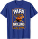 Papa Is My Name Grilling Is My Game Funny Grill Dad T-Shirt - T-Shirt | Royal