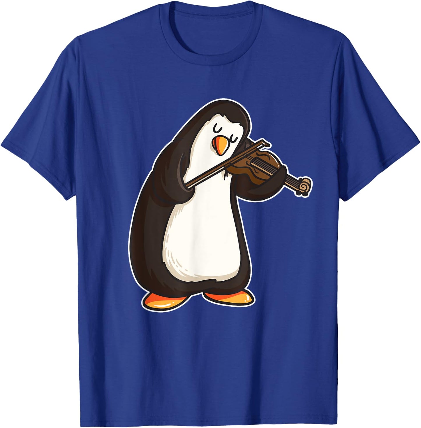 Violinist Penguin Violin Viola Player Music Gift T-Shirt - T-Shirt | Royal
