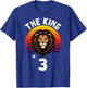 3rd Birthday Animal Lion The King Is 3 Year Old Funny B-Day T-Shirt - T-Shirt | Royal