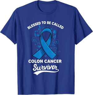 Colon Cancer Blessed survivor of Colorectal Awareness T-Shirt - T-Shirt | Royal