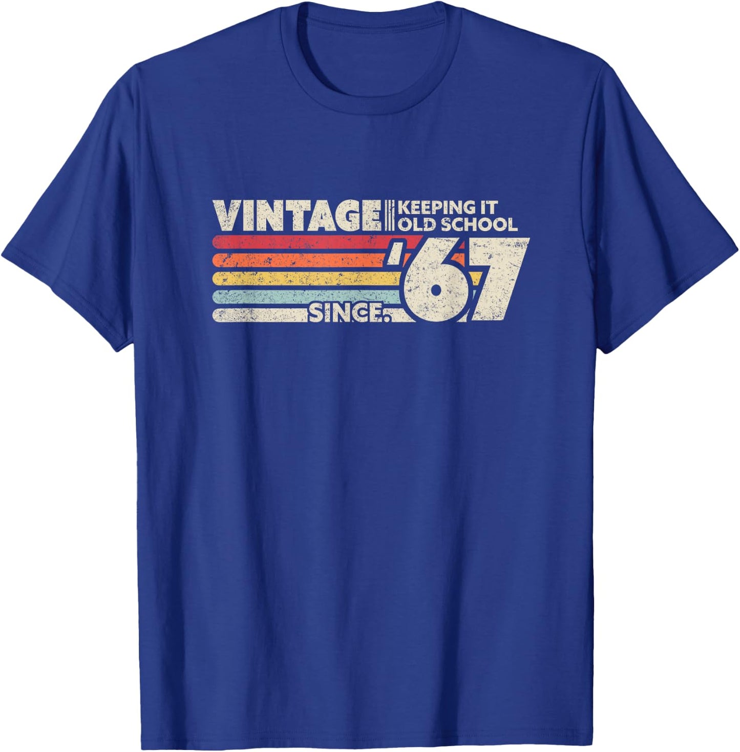 1967 Birthday Vintage, Retro Vintage T-Shirt - T-Shirt | Royal