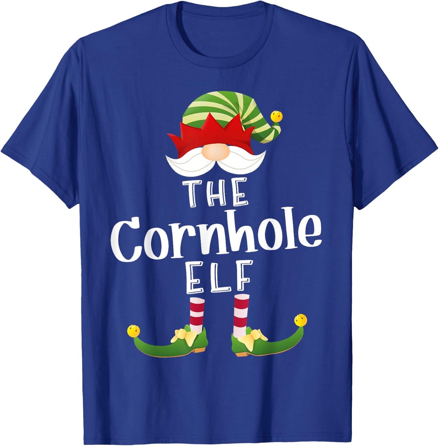 Cornhole Elf Group Christmas Funny Pajama Party T-Shirt - T-Shirt | Royal