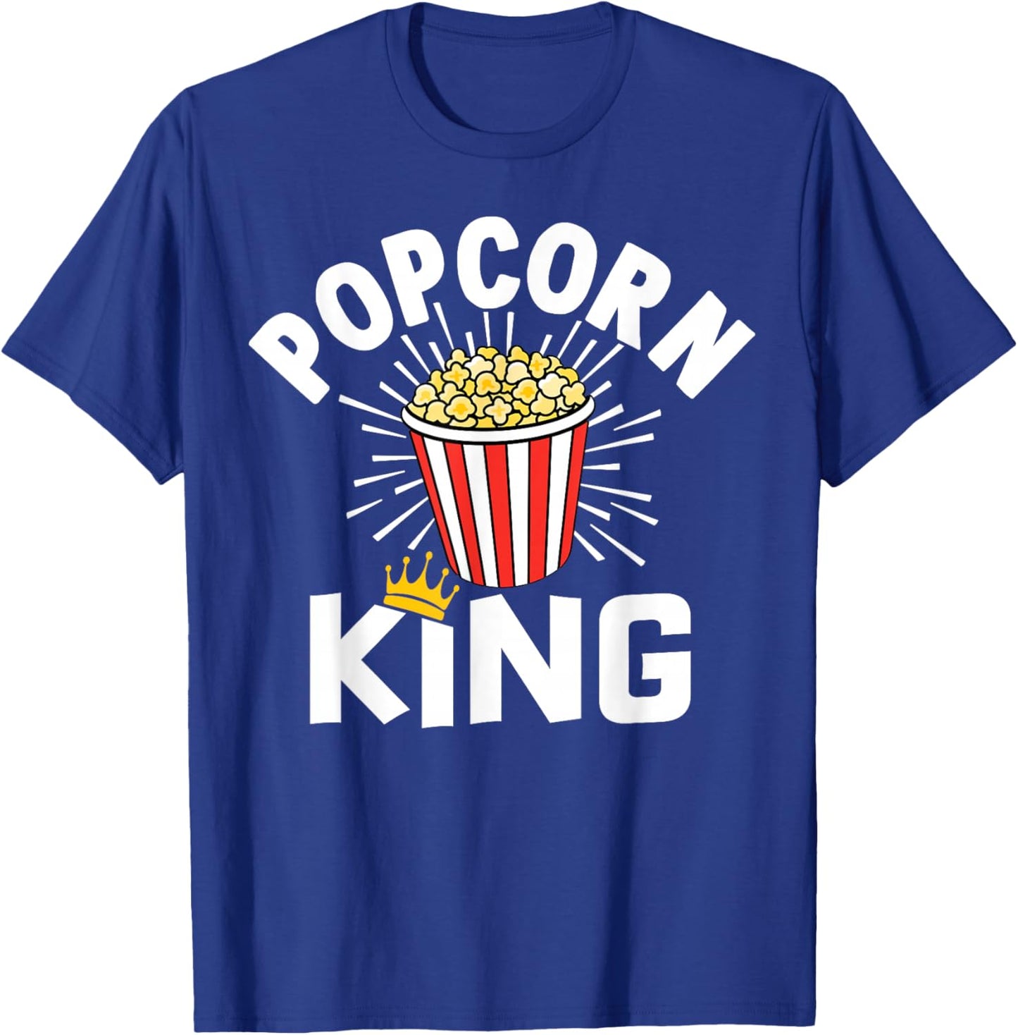 Popcorn King Cinema Movie Snack T-Shirt - T-Shirt | Royal