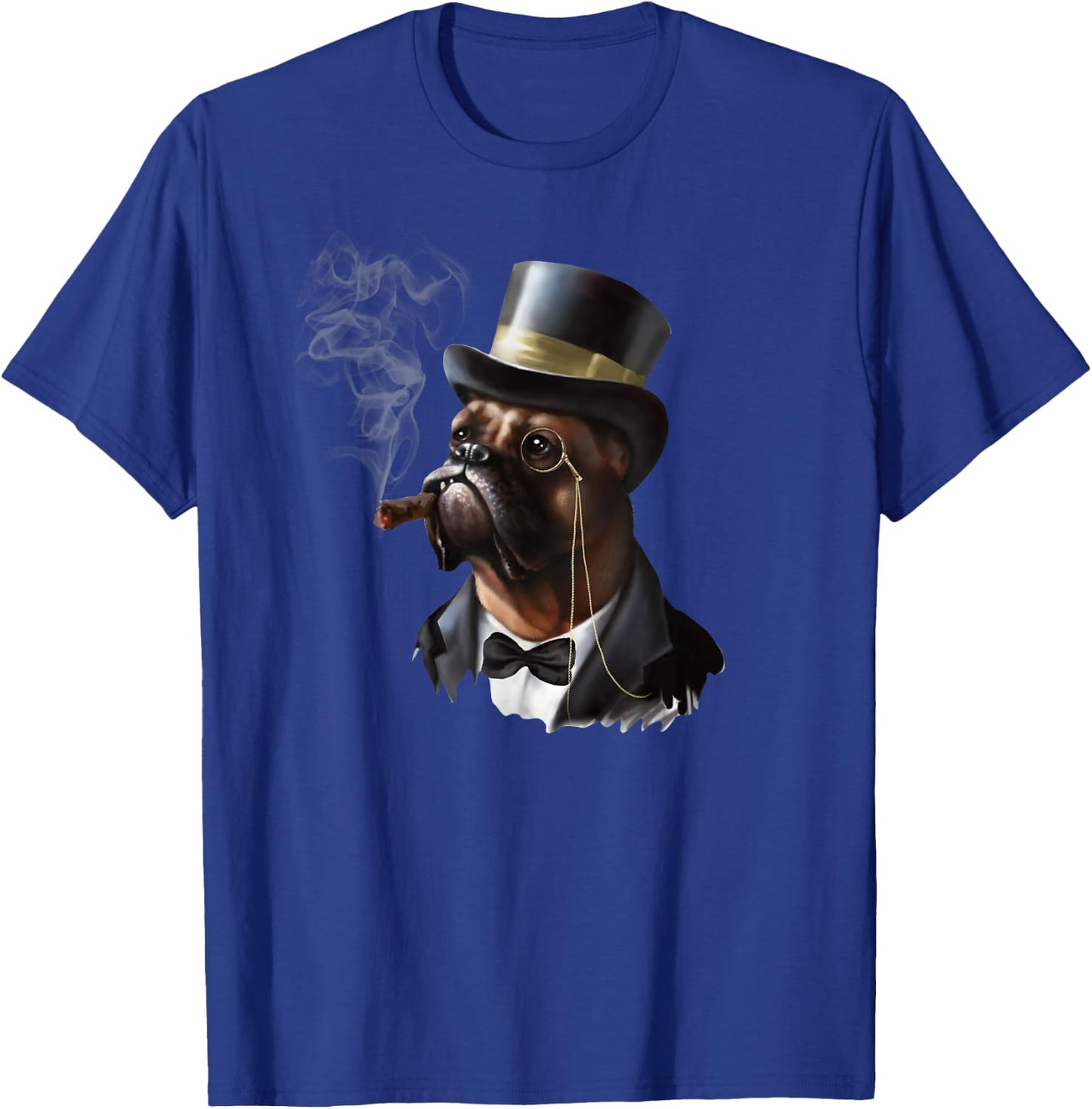 Boxer Dog Smoke Cigars Women T-Shirt - T-Shirt | Royal