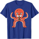 Octopus Football Player Funny Ball Sports Hobby T-Shirt - T-Shirt | Royal