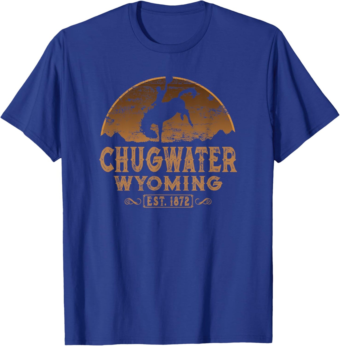 Chugwater Wyoming WY Wild West Rodeo Cowboy T-Shirt - T-Shirt | Royal