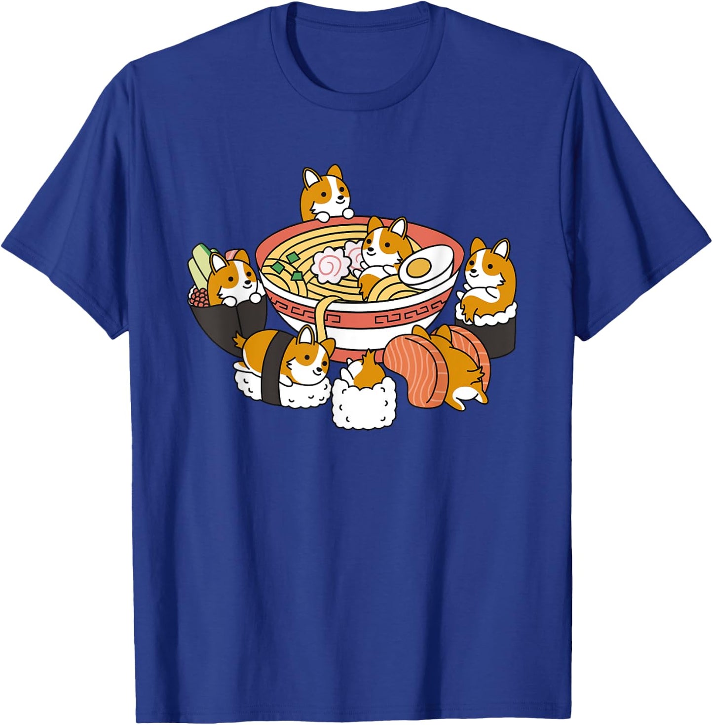Ramen Sushi Corgi Dog T-Shirt - T-Shirt | Royal