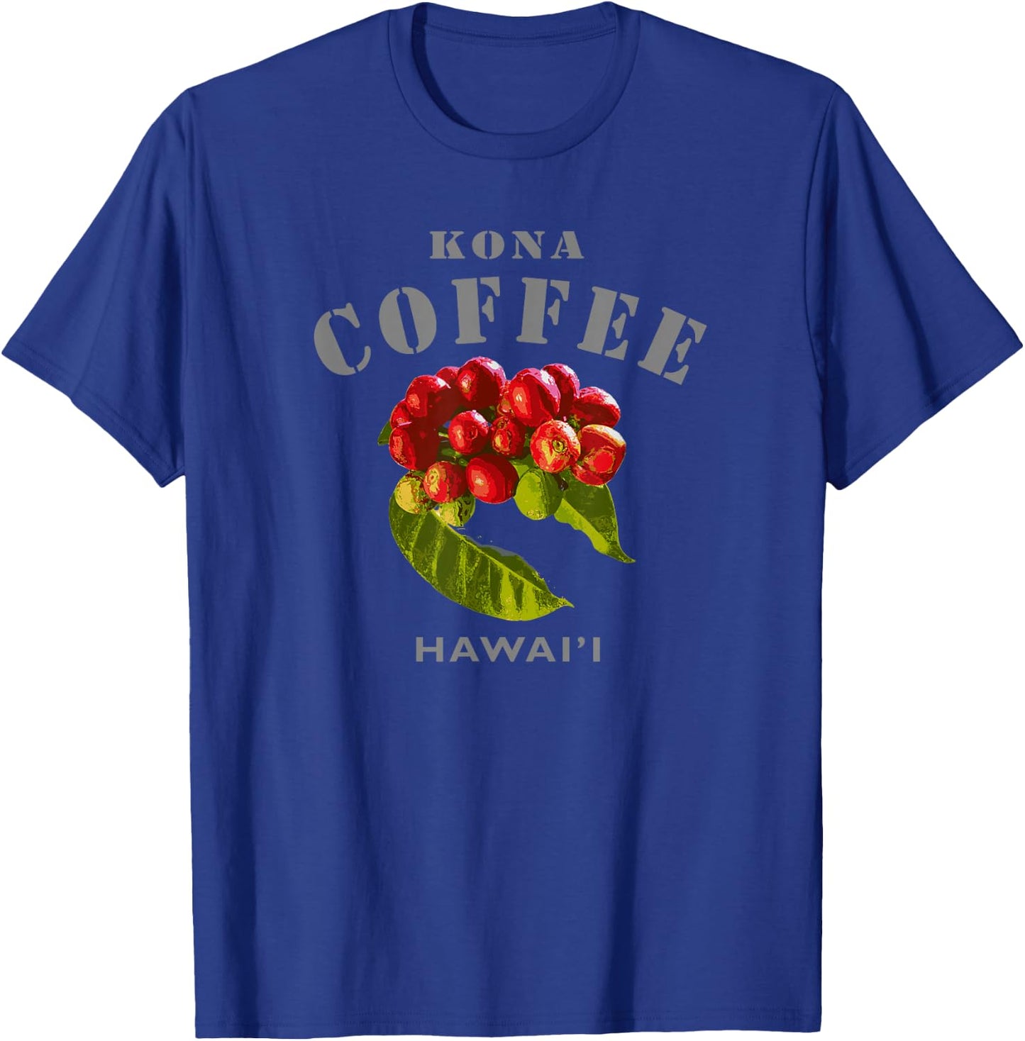 Kona Coffee Hawaii Famous Big Island Modern Hawaiian Aloha T-Shirt - T-Shirt | Royal