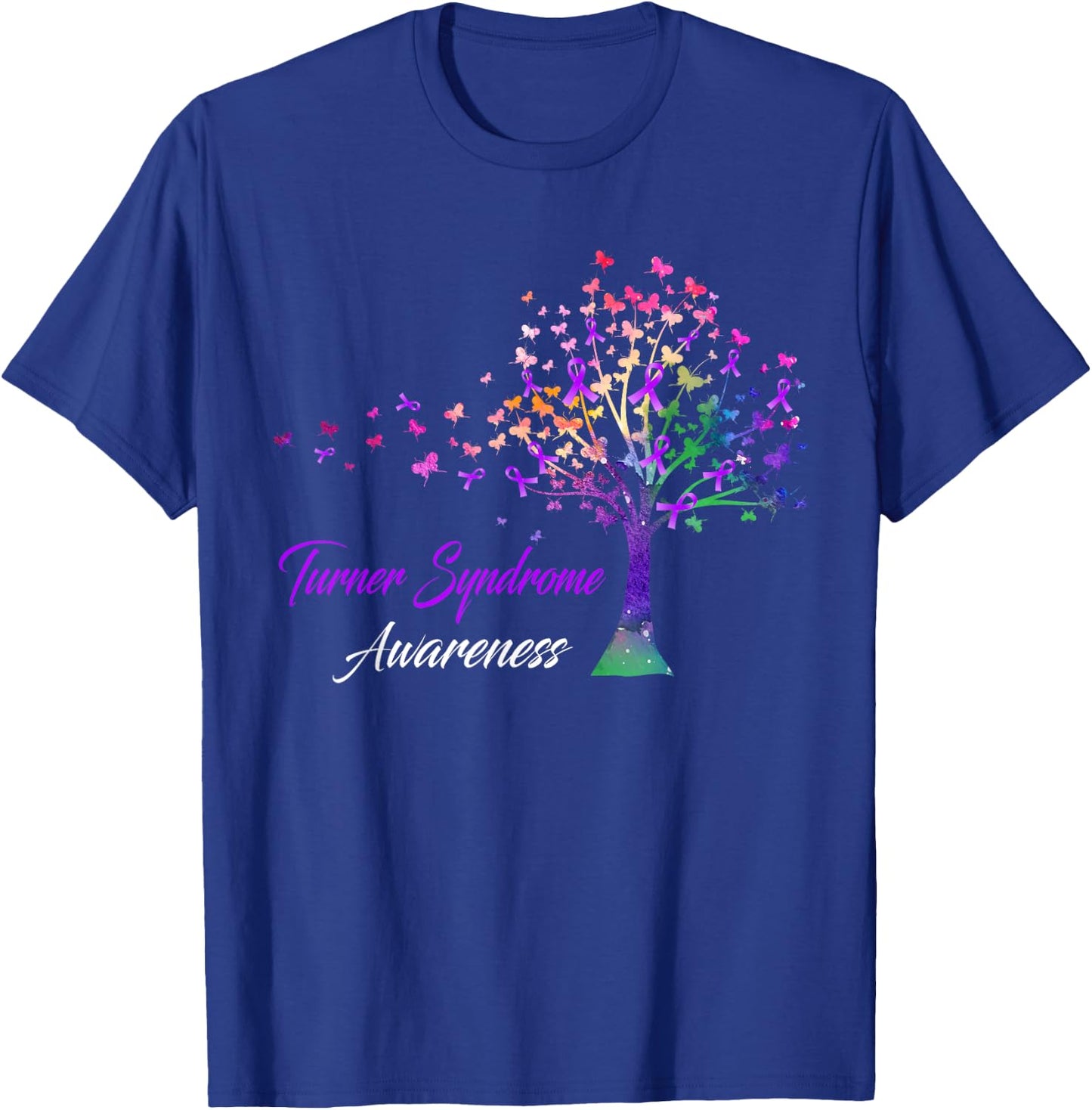 Tree Ribbon Turner Syndrome Awareness T-Shirt - T-Shirt | Royal