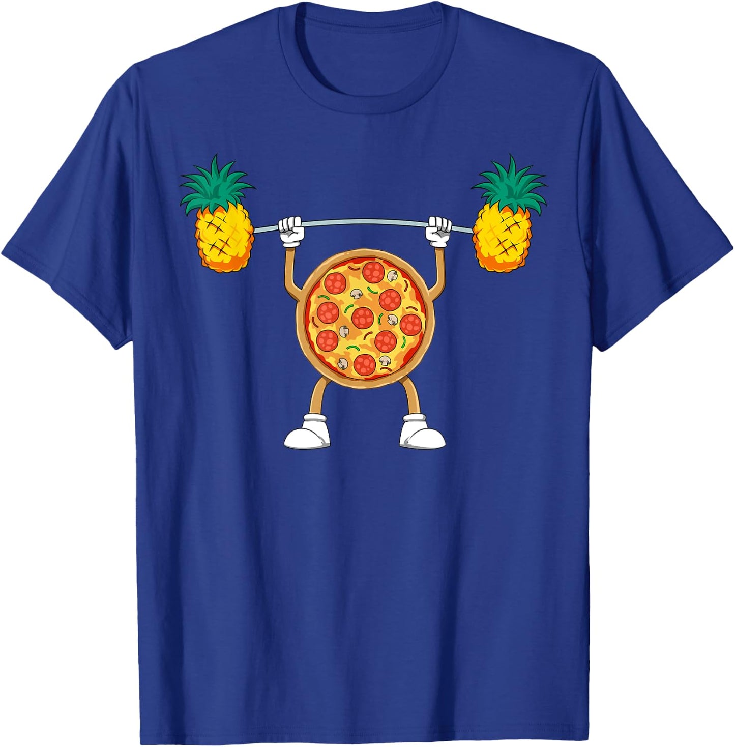 Pizza Lifting Pineapple Pizza Hawaiian Pizza Workout Gym T-Shirt - T-Shirt | Royal