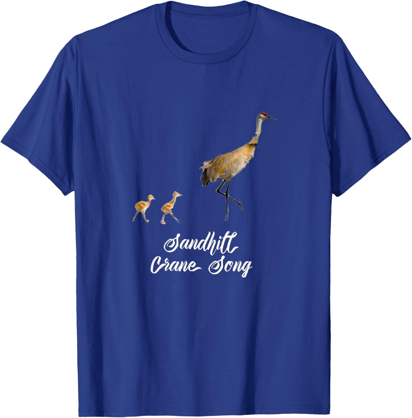 Sandhill Crane Song Design T-Shirt - T-Shirt | Royal