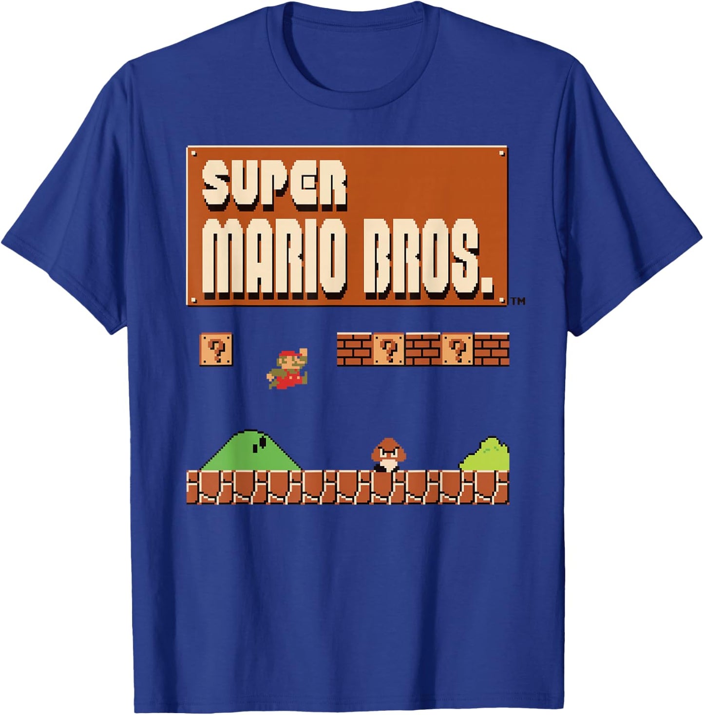 Super Mario Classic Game Play Poster T-Shirt - T-Shirt | Royal