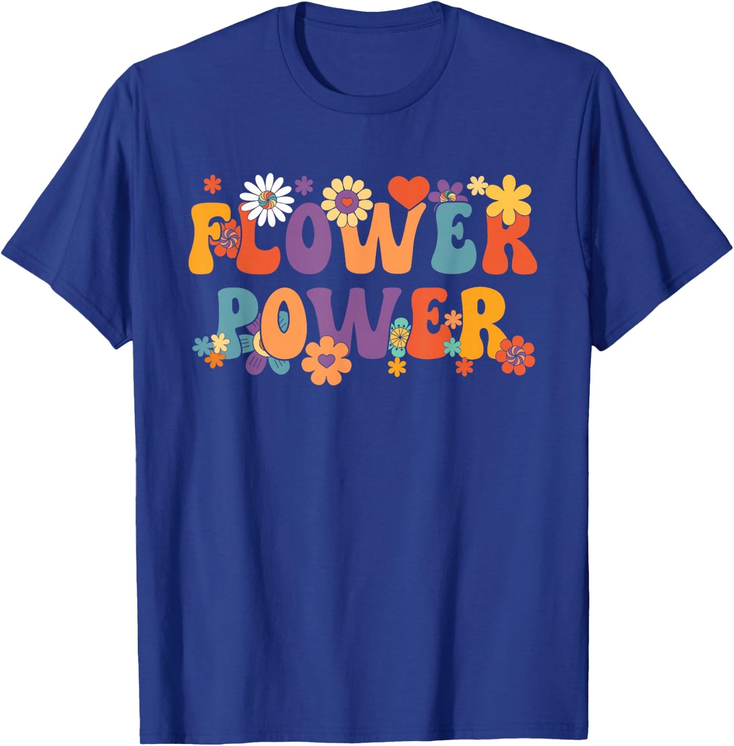 Flower Power | Groovy Vintage | Hippy Hippies T-Shirt - T-Shirt | Royal