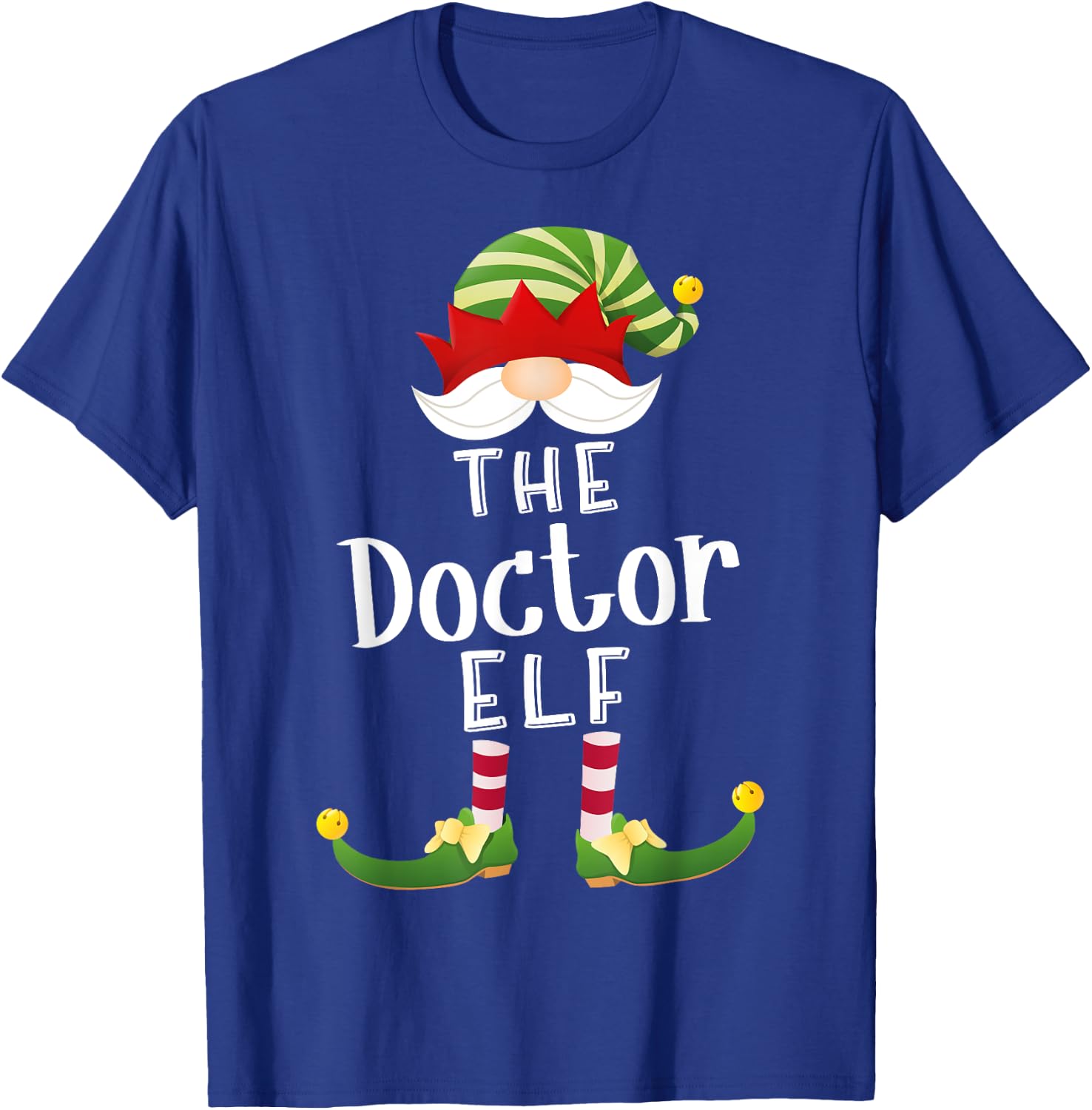Doctor Elf Group Christmas Funny Pajama Party T-Shirt - T-Shirt | Royal