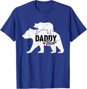 Daddy Bear Fathers Day Cute Baby Cub Papa Dad-a Pops T-Shirt - T-Shirt | Royal
